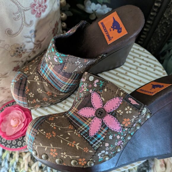 Rocket Dog patchwork Clogs - Picture 3 of 3